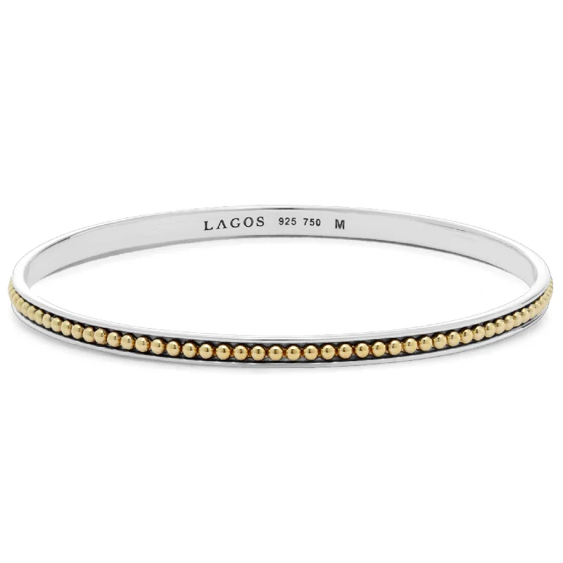 KSL Two-Tone Caviar Beaded Bangle