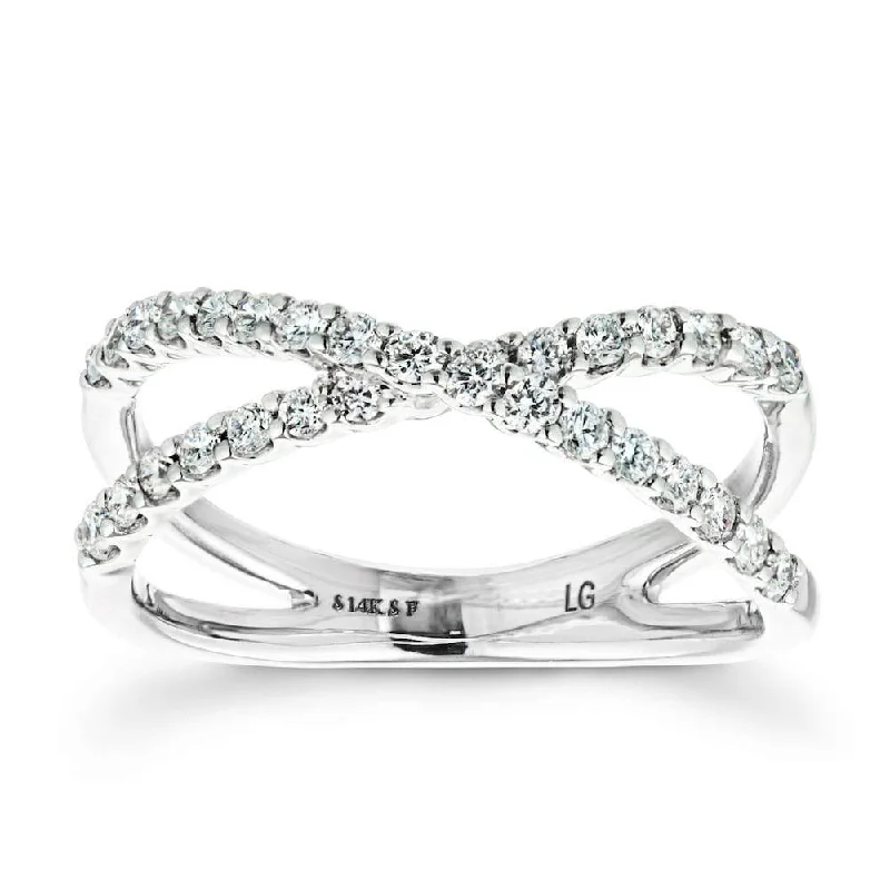 Criss Cross Lab Grown Diamond Band