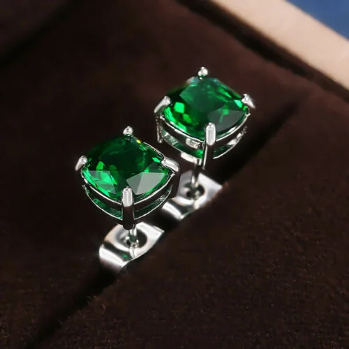 Green Emerald Style Earrings