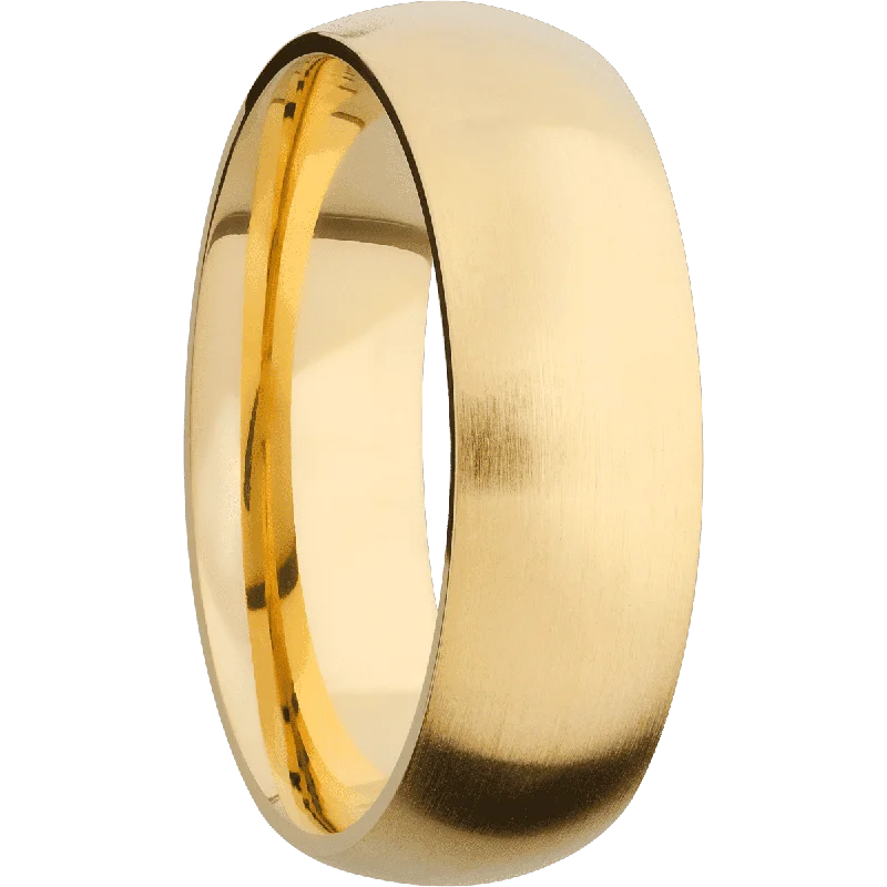 14K Yellow Gold with Satin Finish