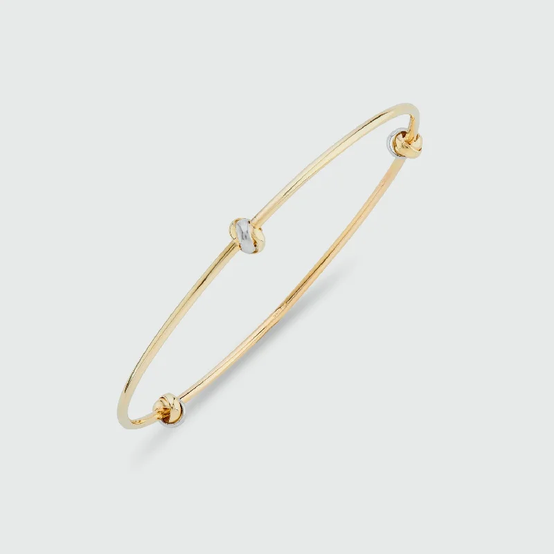 Cheyne 9ct Yellow Gold Knot Bangle