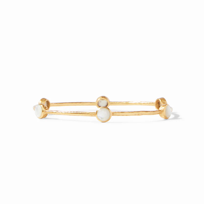 Julie Vos | Milano Bangle with Mother of Pearl Stones in Gold