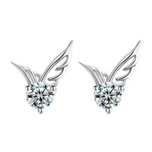 Wing w/ Rhinestone Earrings