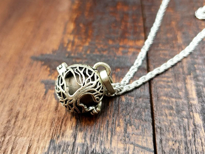 Celtic Tree of Life Harmony Bell Cage Pendant