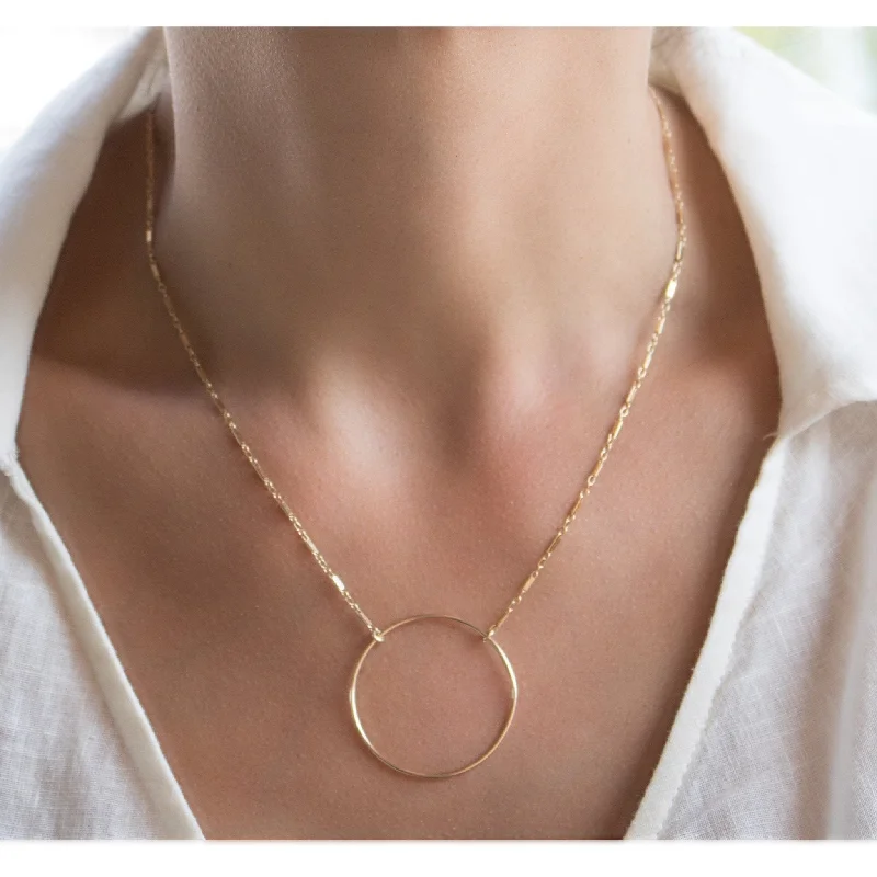 Gold Filled Circle Necklace