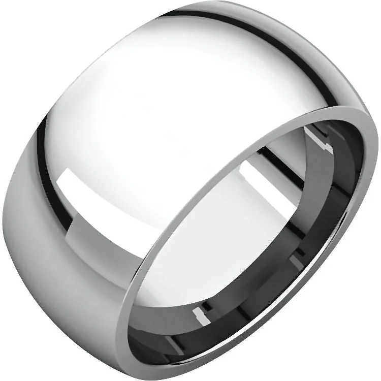 Topper: Bold 10mm Comfort Fit Domed 316 Stainless Steel Wedding Band