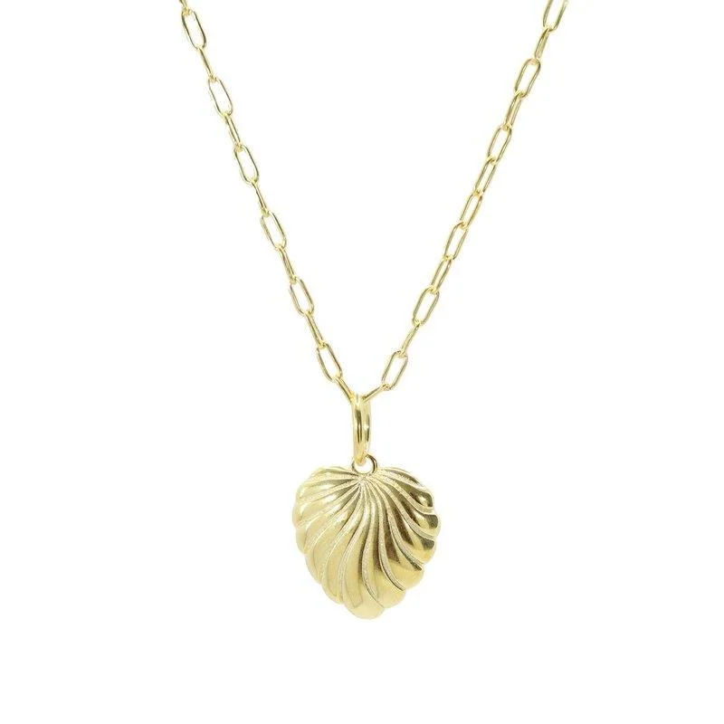 Milos Swirled Heart Pendant Necklace