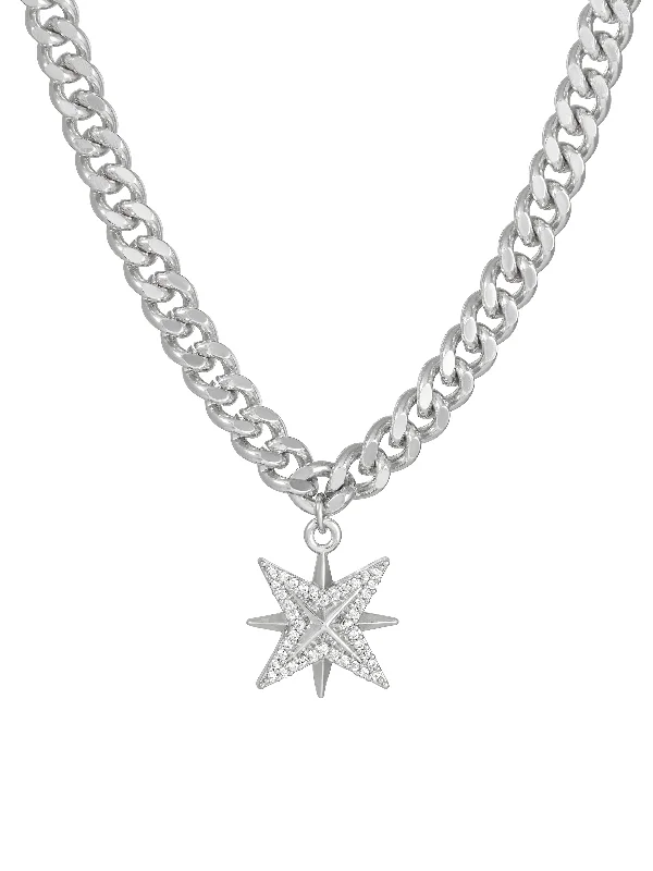 Chunky Star Necklace - Silver