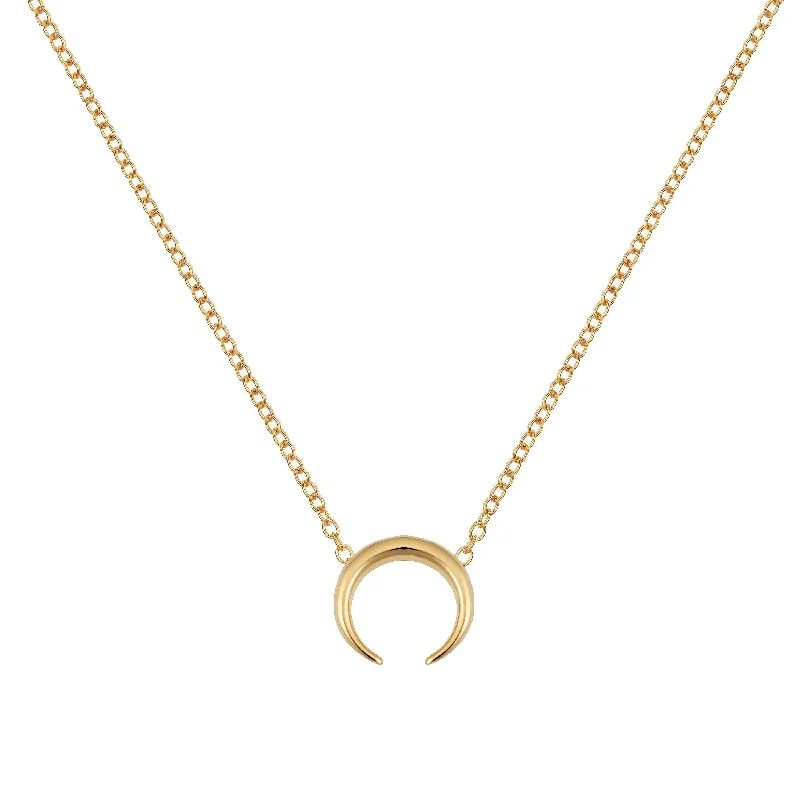 Minimal Crescent Moon Necklace