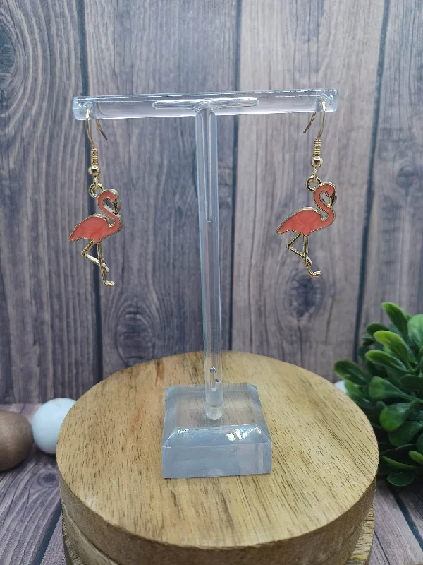 Dainty Flamingo Earrings