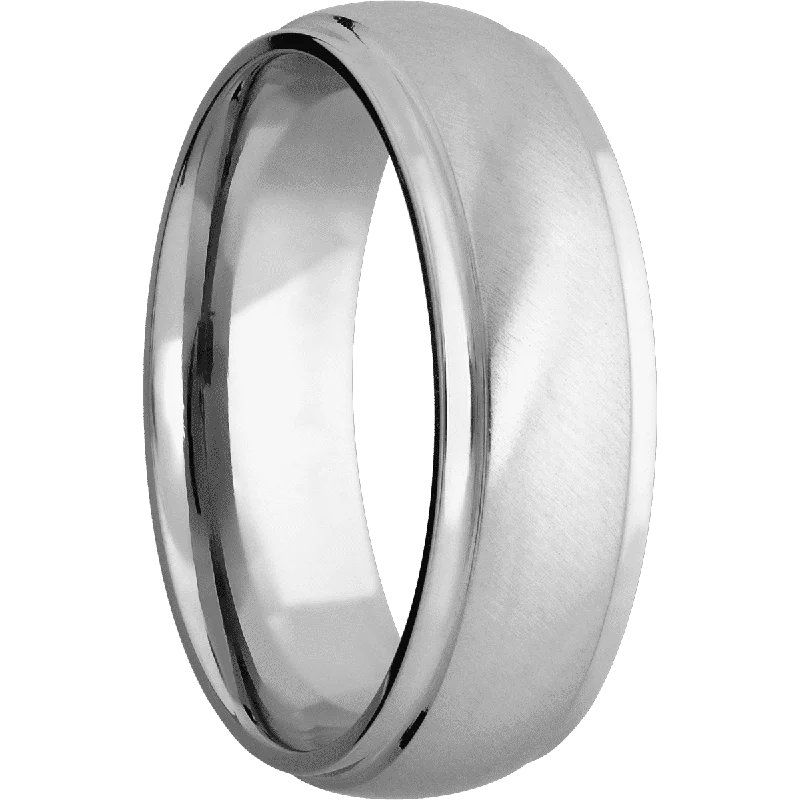 14K White Gold with Anglesatin , Polish Finish