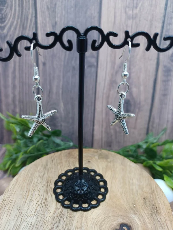 Silver Sea Star Earrings