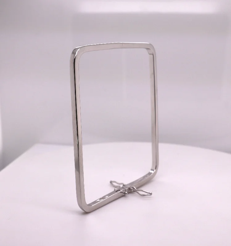 3 Tone Collection - Silver Square Bangle Ref: 3COLP002-B-WR