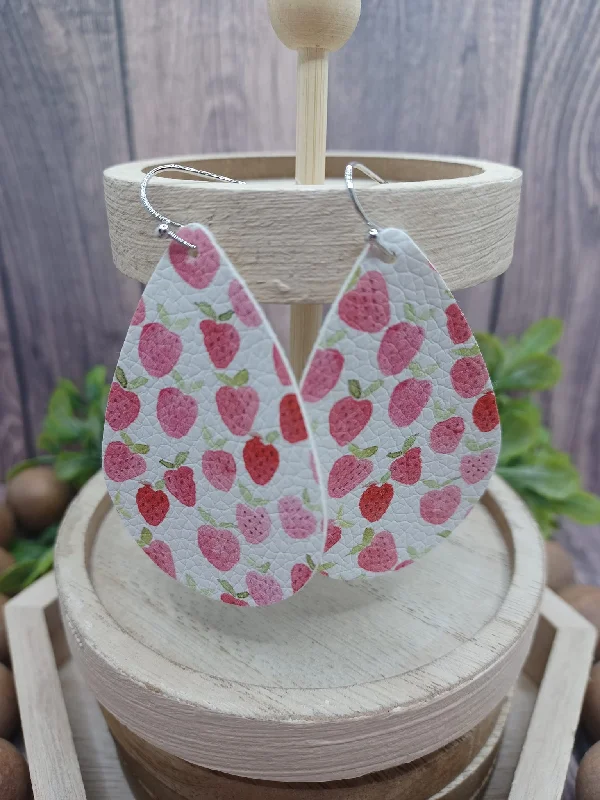 Pink & Red Strawberry Earrings