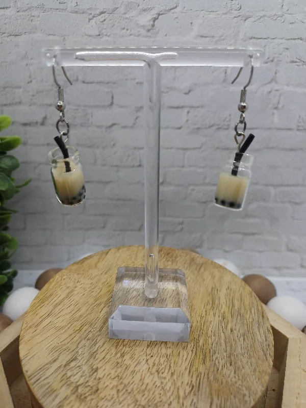 Light Brown Colored Drink Earrings