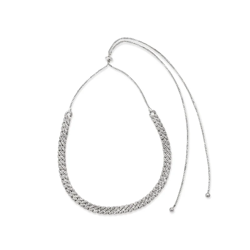 Pave Curb Chain Link Necklace