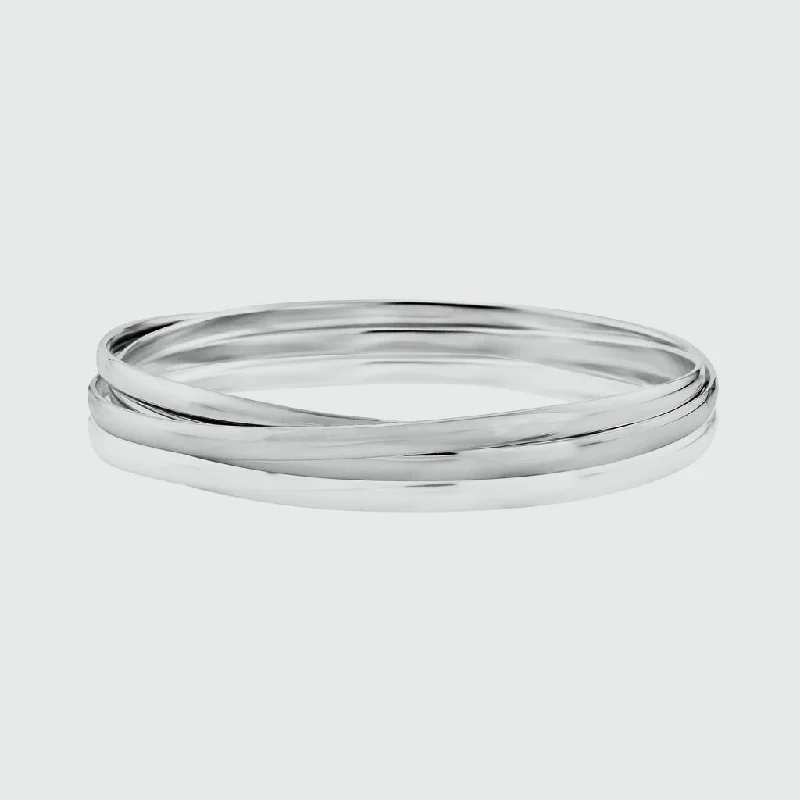 Walton 9ct White Gold Russian Wedding Bangle