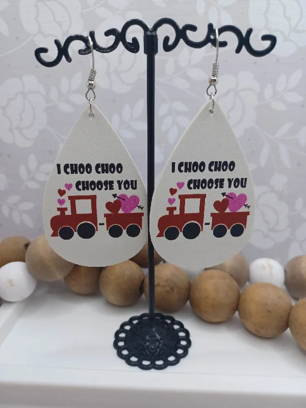 I choo choo Choose you Train Earrings