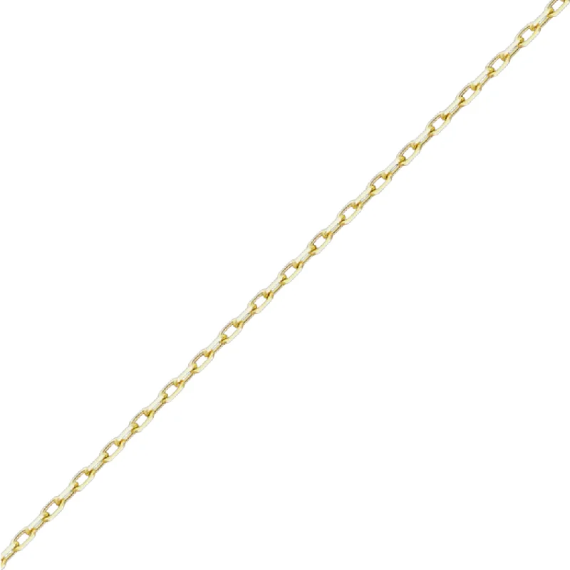 Diamond Cut Elongated Cable Chain