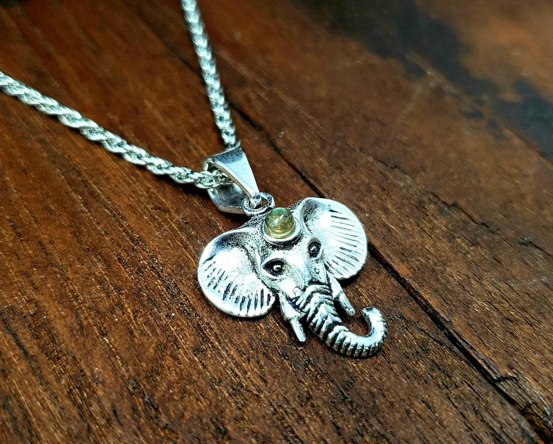 Labradorite Elephant Necklace