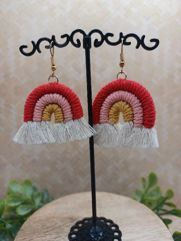 Rainbow Tassel Earrings