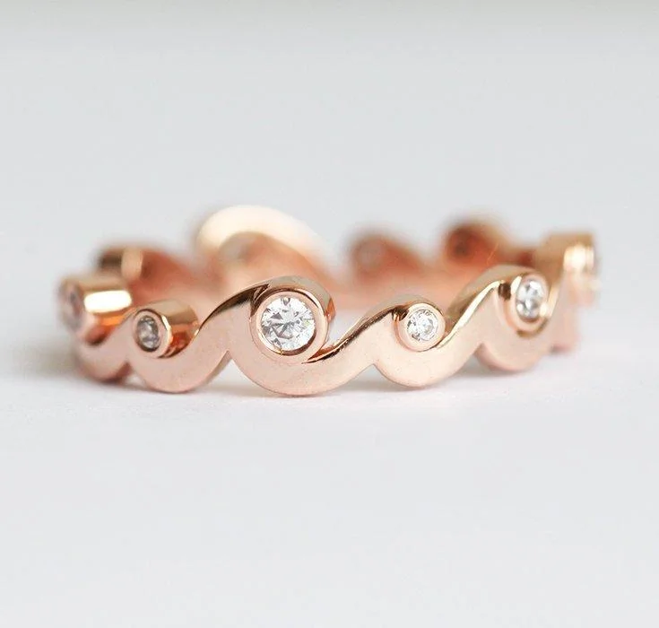 Wave Wedding Ring