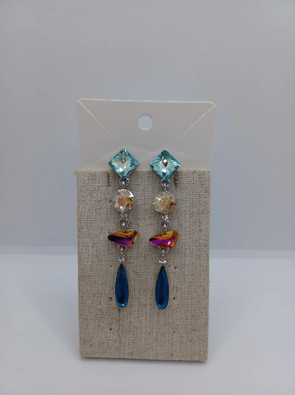 Multicolored Rhinestone Earrings