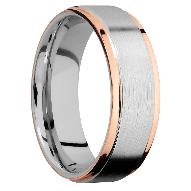 Cobalt Chrome with Satin , Polish Finish and 14K Rose Gold Inlay