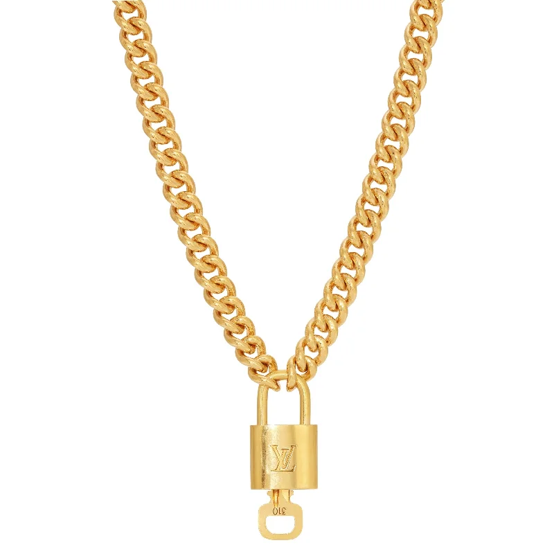 Vintage Louis Vuitton Lock Necklace 2.0