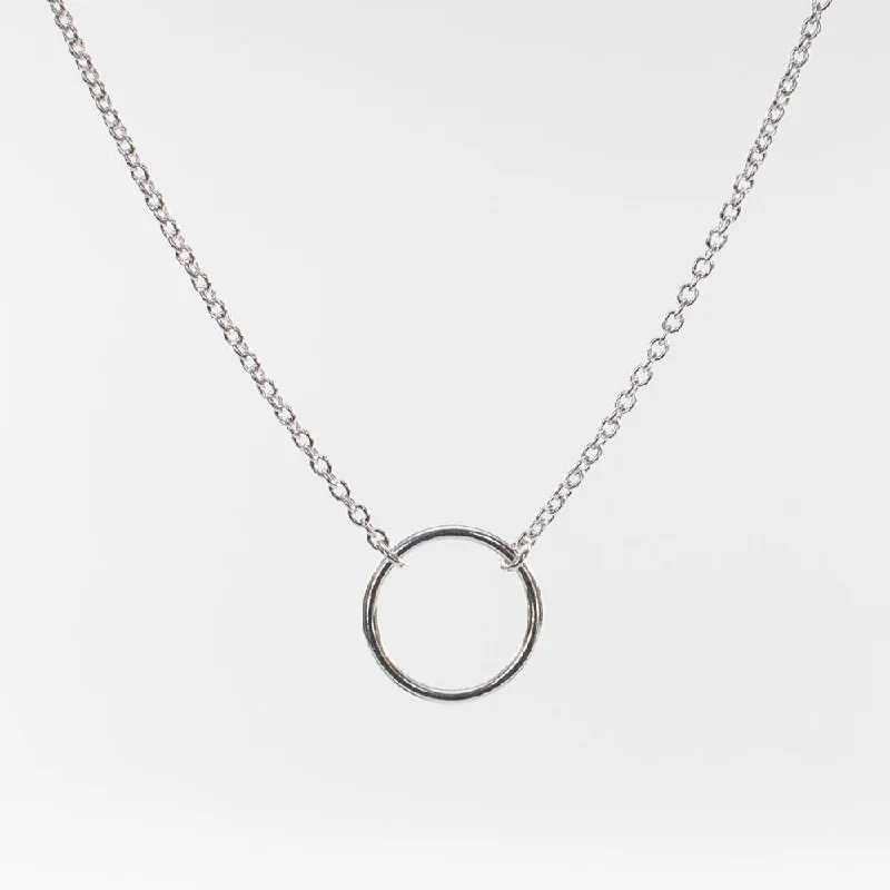 Small Silver Circle Necklace