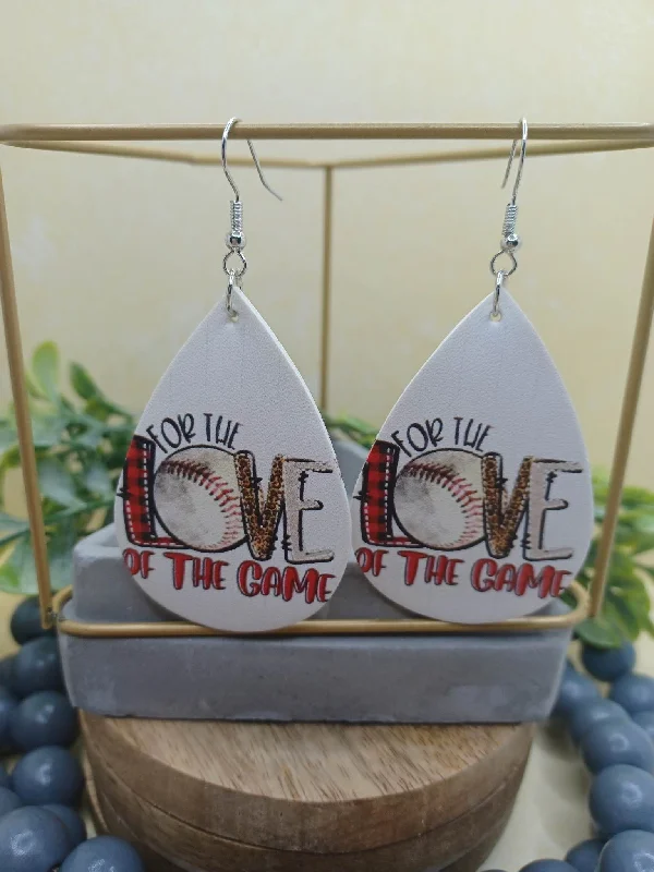 For the Love of the Game Baseball Earrings