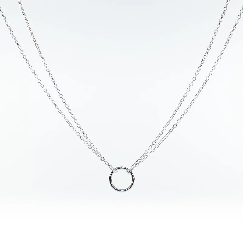 Double Chain Circle Necklace