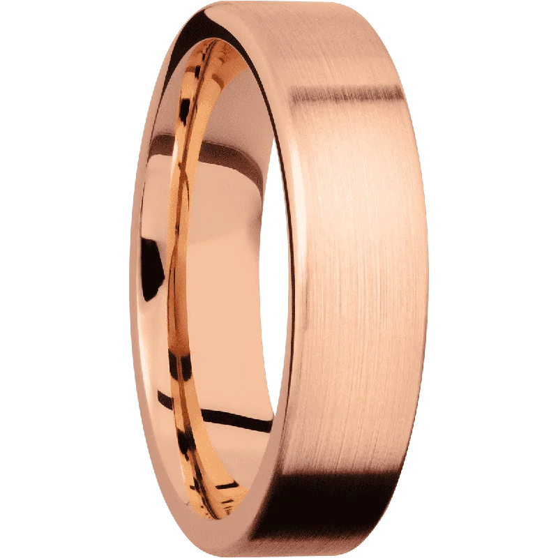 14K Rose Gold with Satin Finish