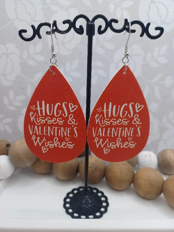 Hugs Kisses & Valentine's Wishes Earrings