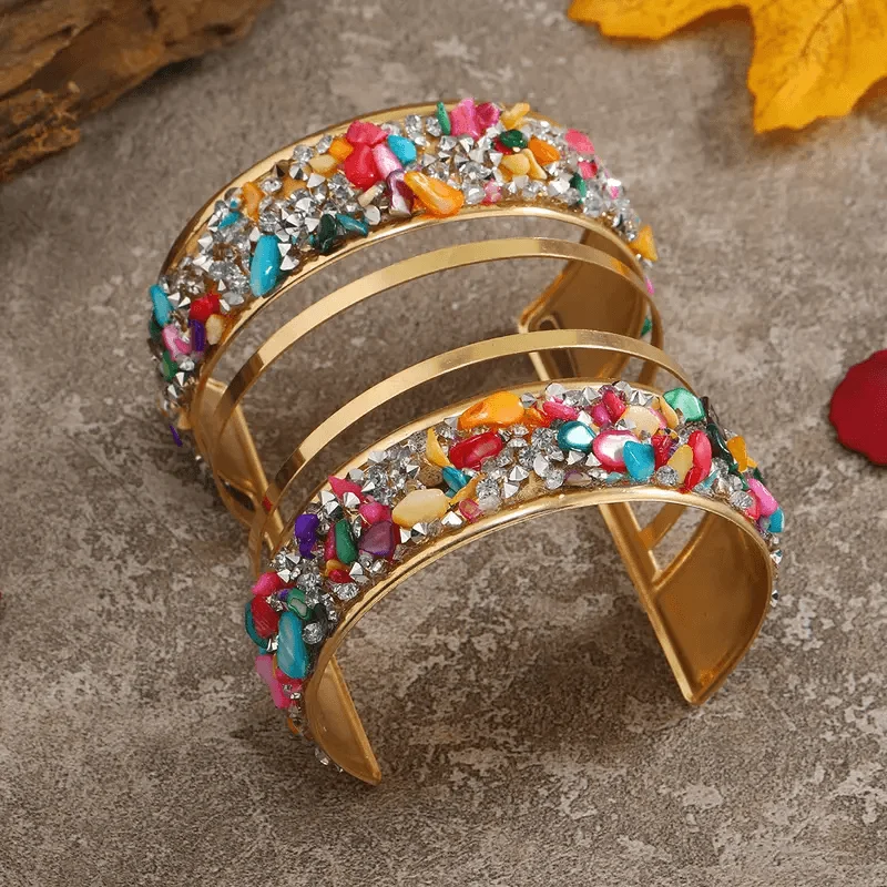 Open Rhinestone Bangle