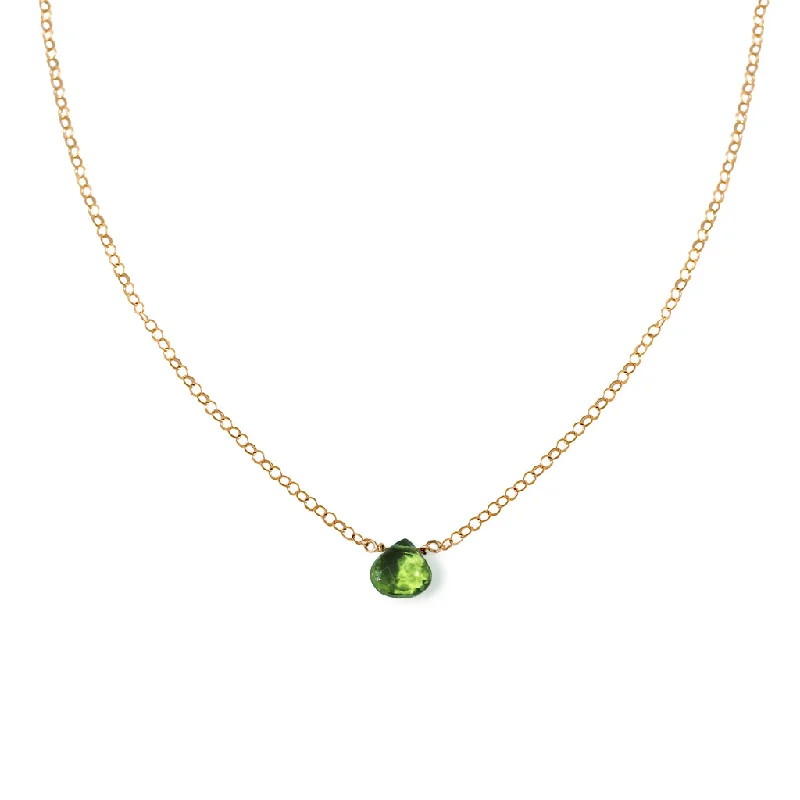 Short Gemstone Necklace - Peridot