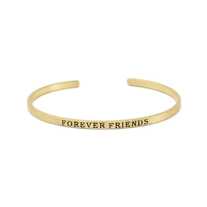 Stacka Brushed Brass Bangle FOREVER FR 3MM Gold Plated