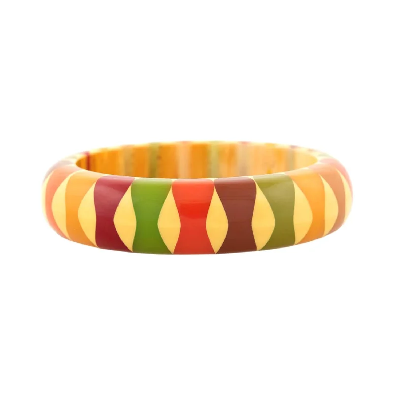 Retro Bakelite Multicolored Bowtie Bangle