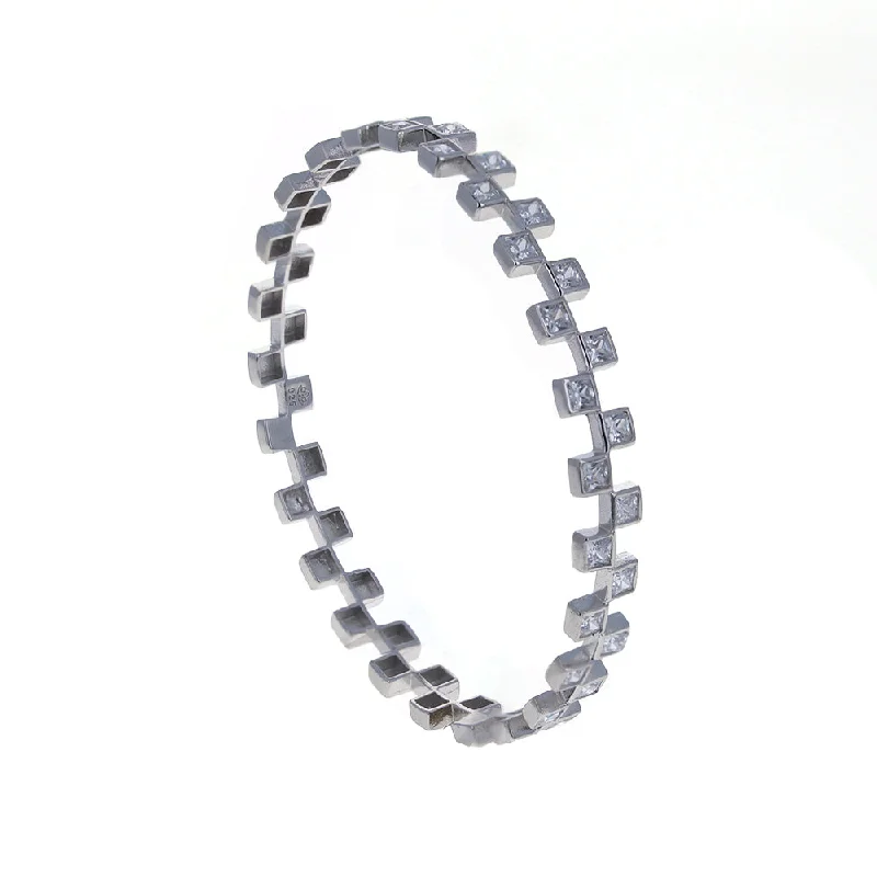 Zig Zag CZ Bangle