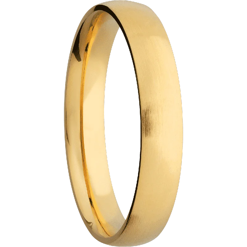 14K Yellow Gold with Satin Finish