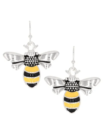 Epoxy Bee Earrings