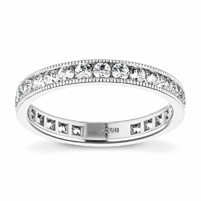 Milgrain Eternity Lab Grown Diamond Band