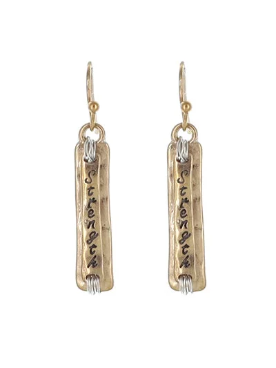 Gold "Strength" earrings