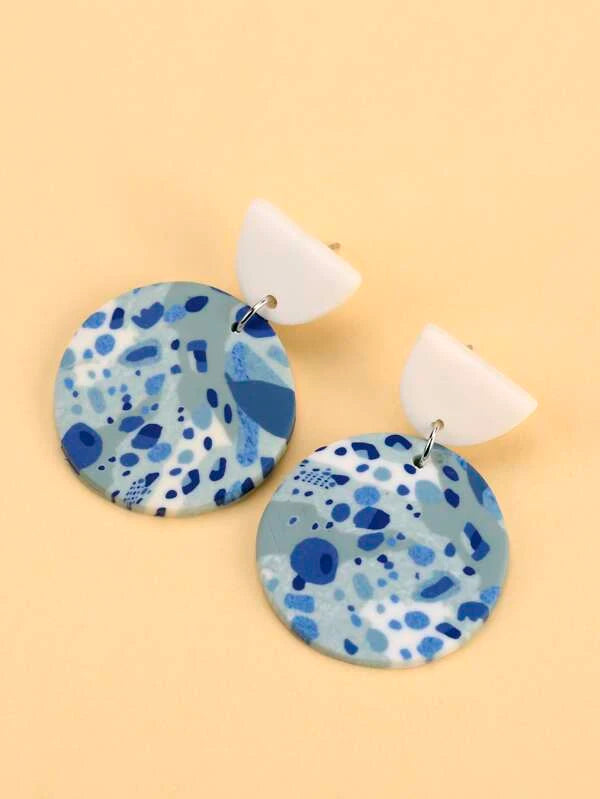 Blue Acrylic Earrings