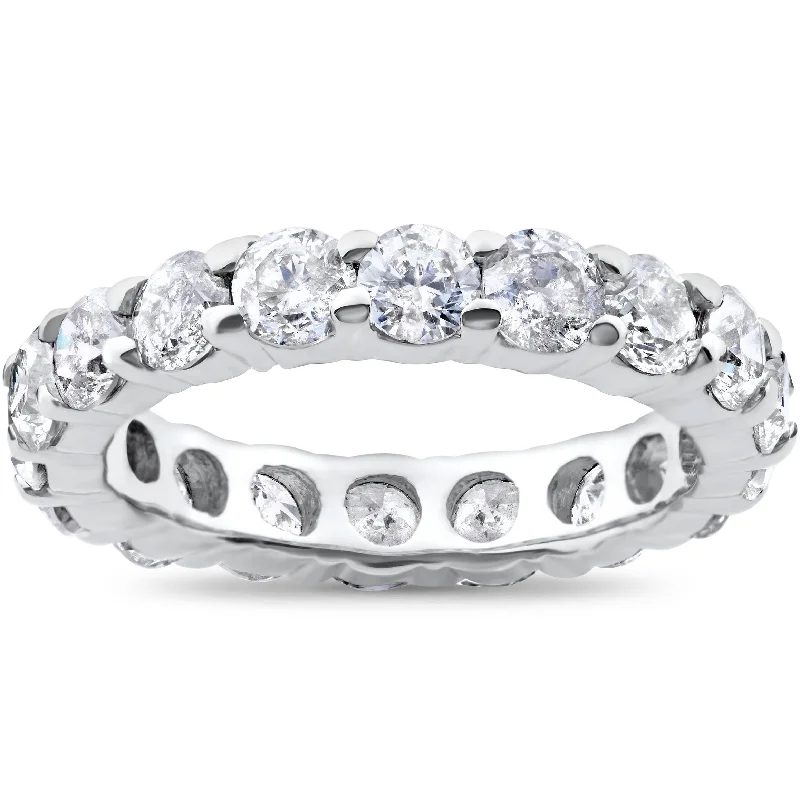 3ct Real Diamond Eternity Wedding White Gold Ring