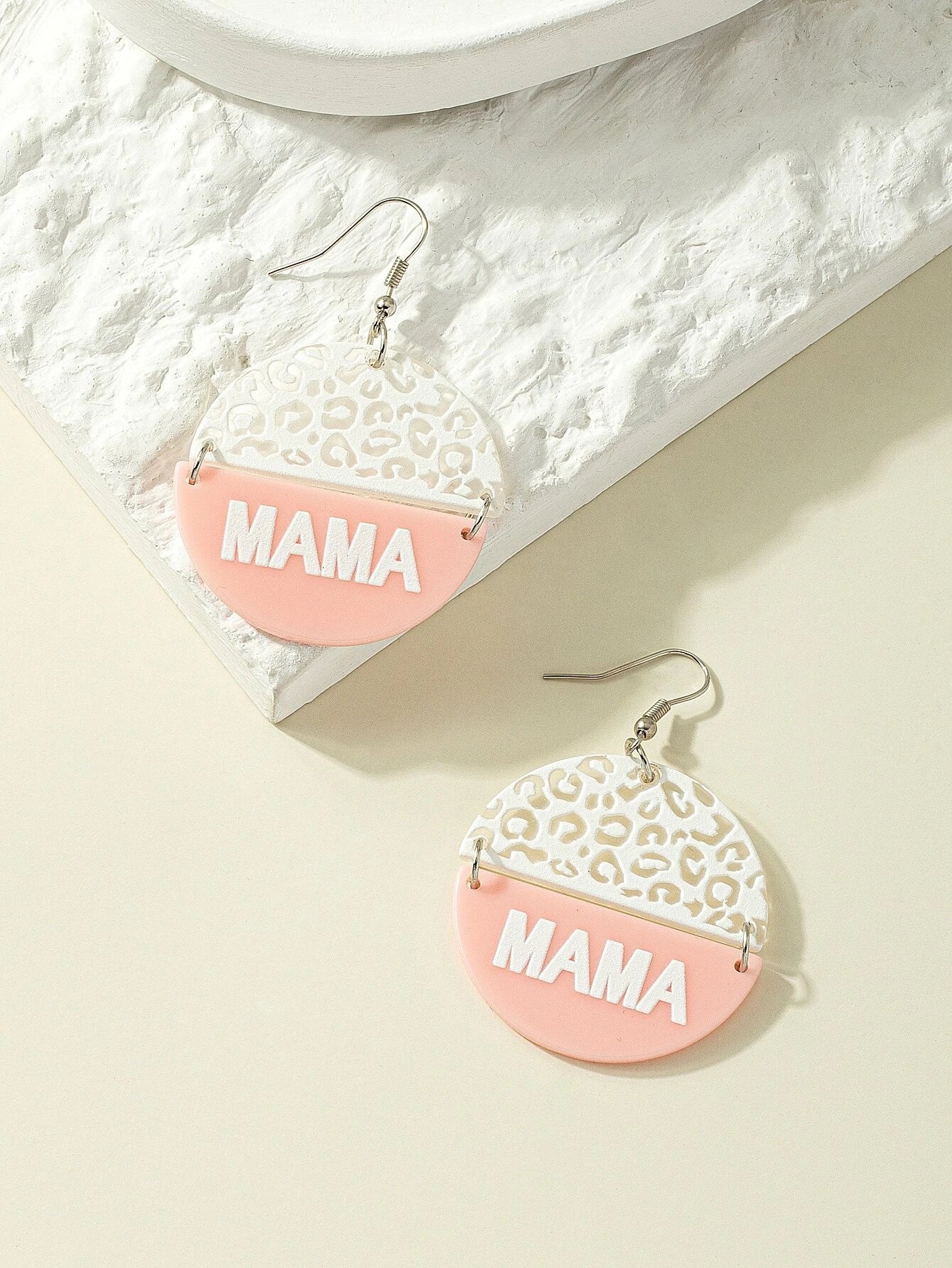 Pink & White Mama Earrings