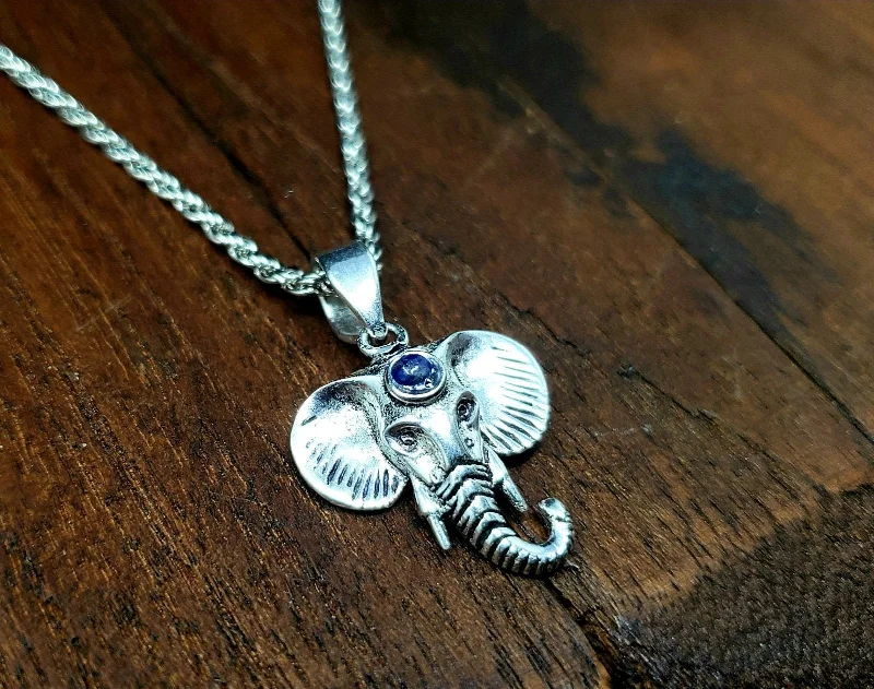 Lapis Lazuli Lucky Elephant Necklace