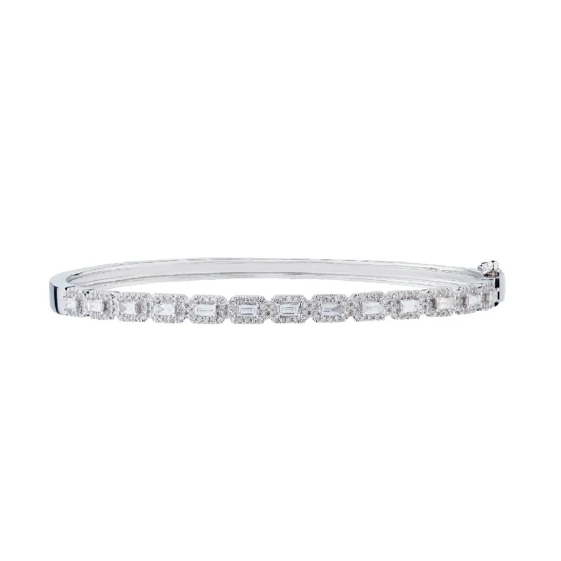 BAGUETTE & DIAMOND BANGLE