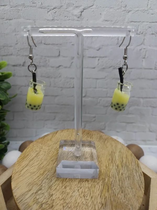 Yellow Colored Drink Earrings