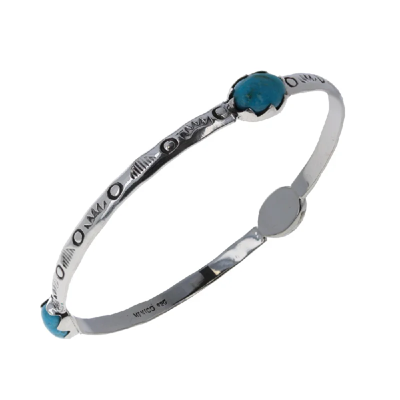 Etched Turquoise Bangle